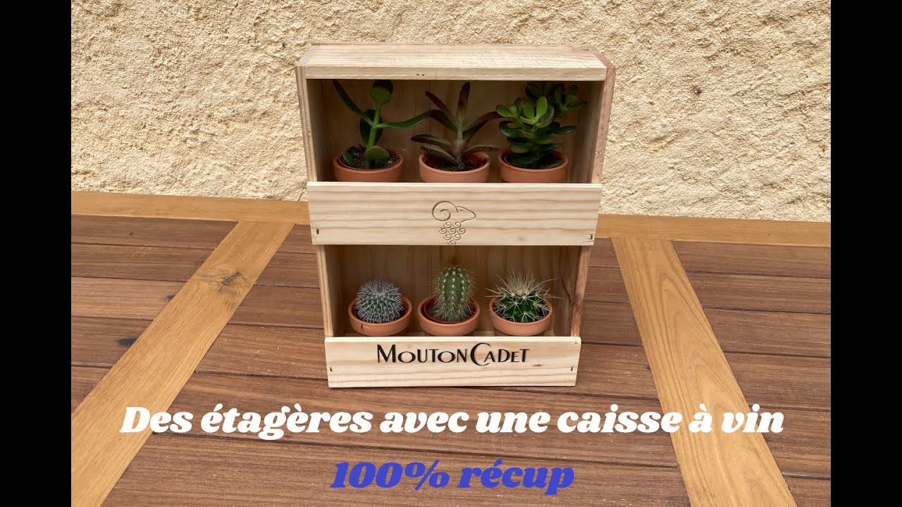 créer une étagère avec une caisse a vin