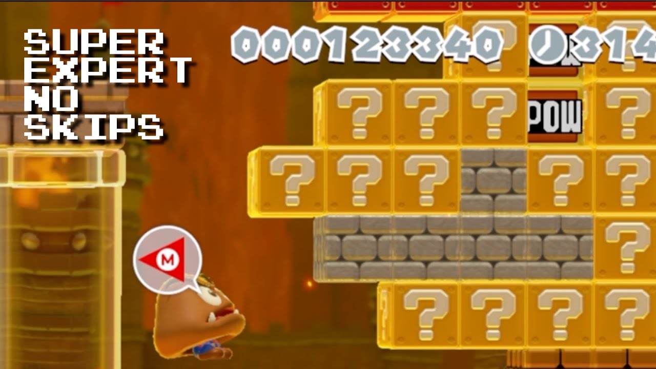 Super Expert No Skips: Role Reversal, Mario is Mad (Mario Maker 2)