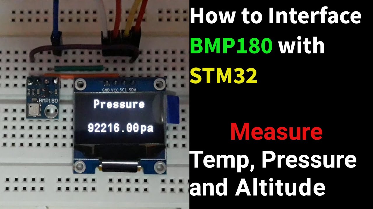 Интерфейс датчика давления BMP180 с STM32 || Температура || Высота || CubeIDE
