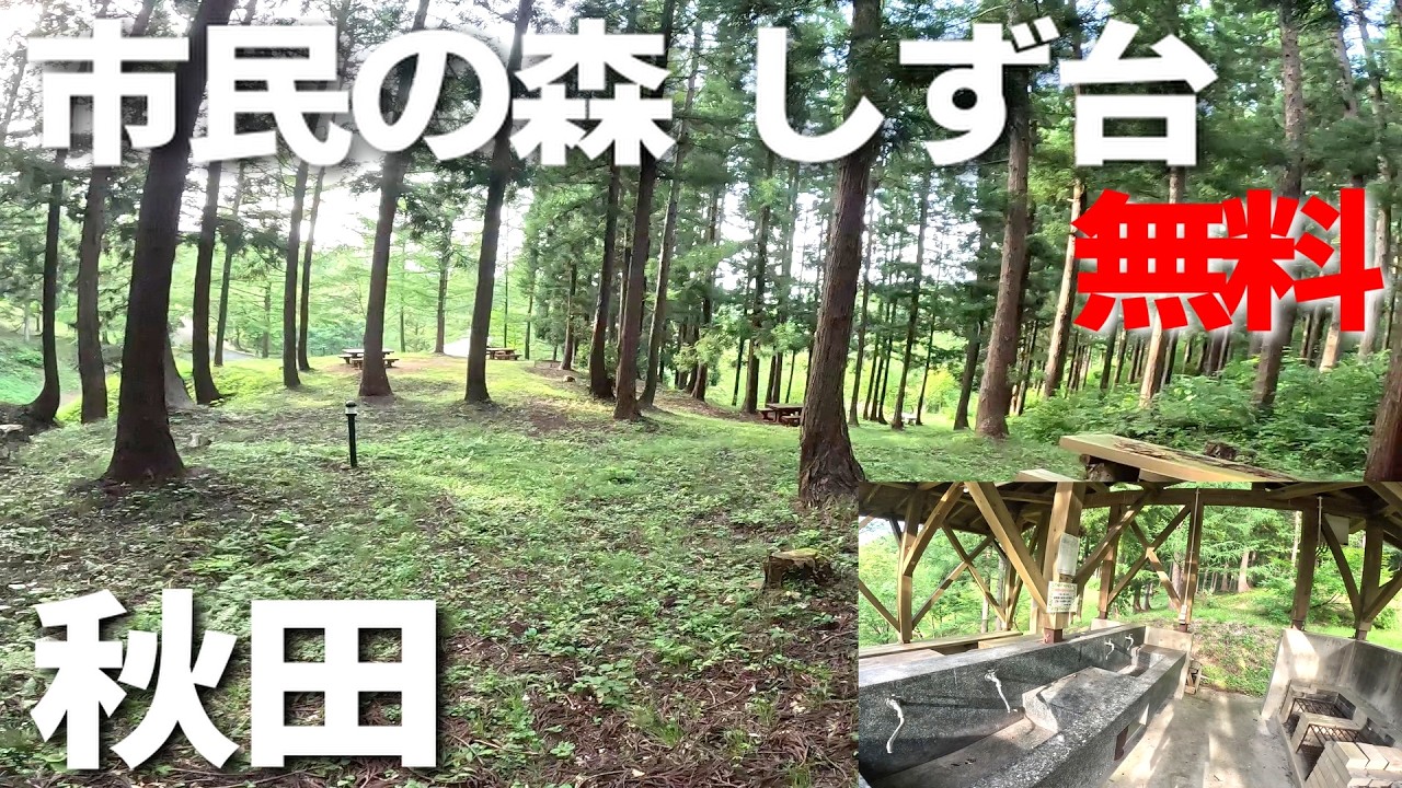 【市民の森 しず台】秋田県の無料キャンプ場を紹介。