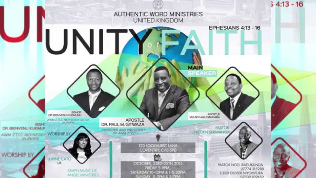 Authentic Word Ministries uk conference 2015 - Unity of Faith! (Day1)
