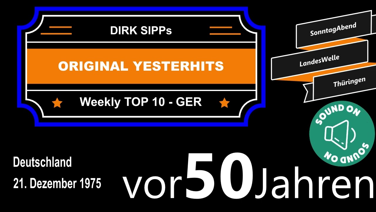 Yesterhits Weekly Top Ten Germany vor 50 Jahren
