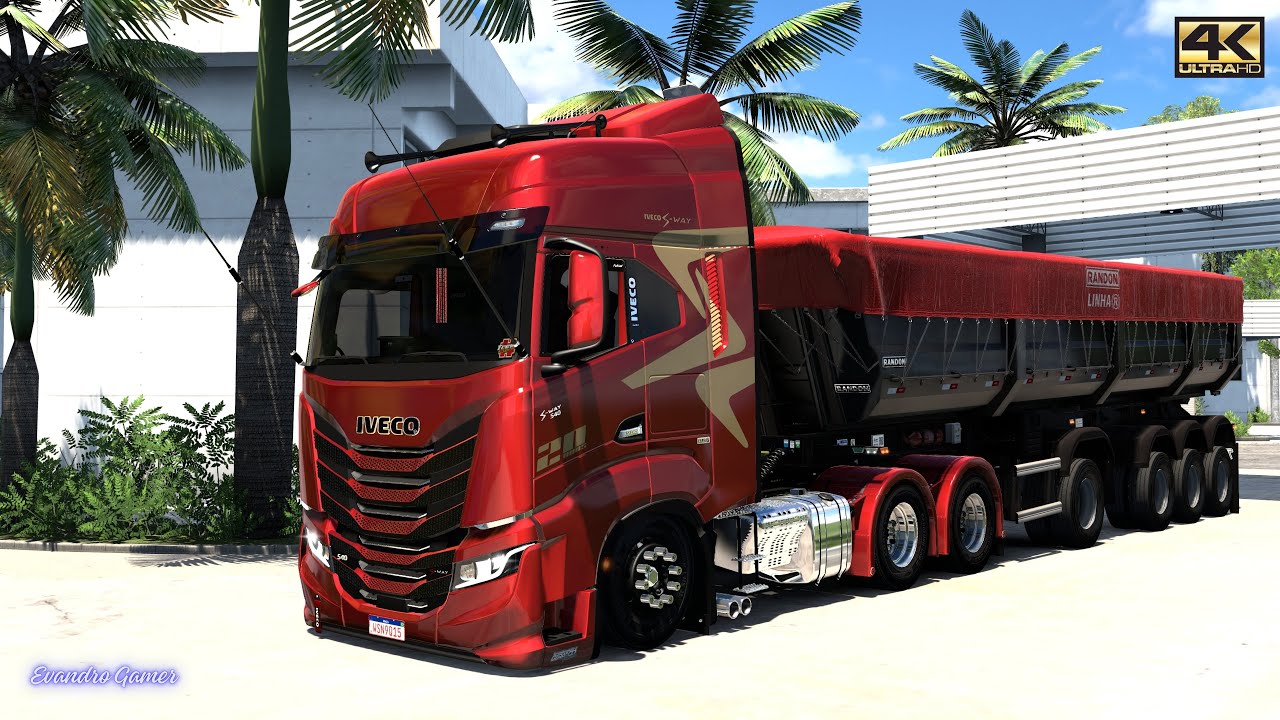 IVECO S-WAY 540 BR Qualificado (Caçamba 4P Randon Linha New R) (40 t) Ets2 V1.54