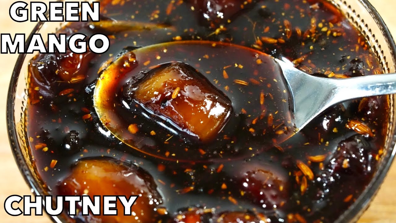 SWEET & SOUR GREEN MANGO CHUTNEY (Can Be Stored For 1 Year) | GUR AAM RECIPE