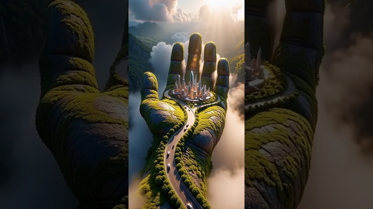 A City In The Palm Of Nature | Surreal Earth 4K