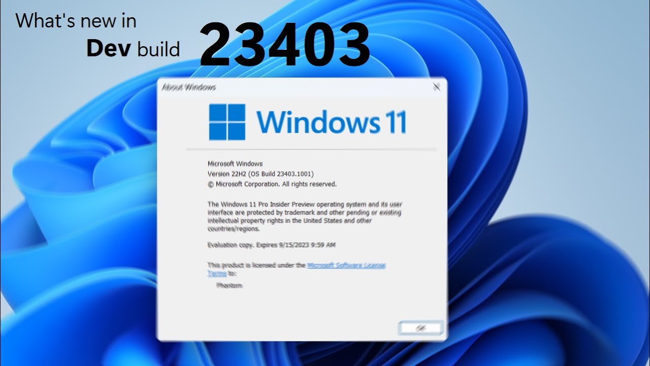 Windows 11 Dev build 23403 and what's new - Dev Channel, rebooted