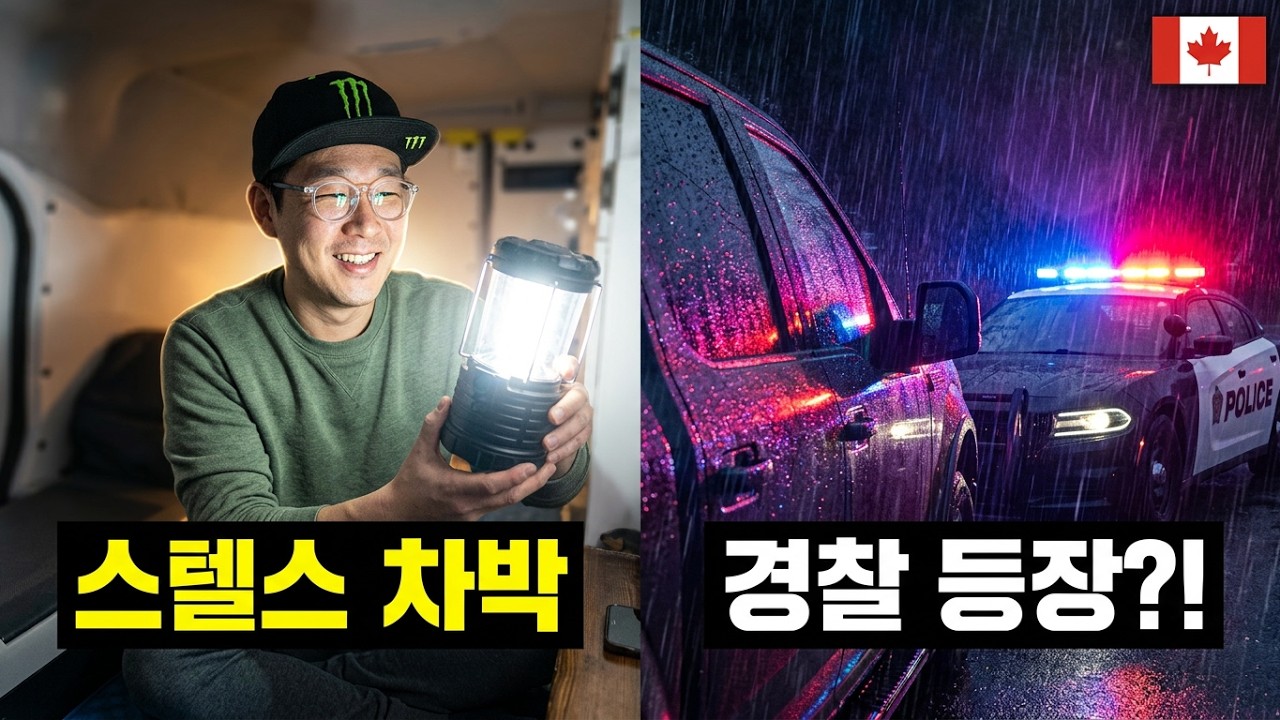 화물차를 개조한 캠핑카로 스텔스 차박 하는데 경찰이 찾아 왔네요 ㅠ