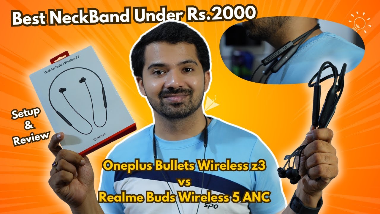 Oneplus Bullets Z3 (Setup & Review) vs Realme Bus 5 ANC - Best Wireless NeckBand Earphone Under 2000
