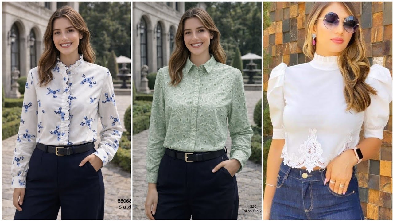 Moda 2026 BLUSAS BONITAS 100”Ideas De blusas bonitas MODELOS casuales 25/26 #fashion #shirts #style