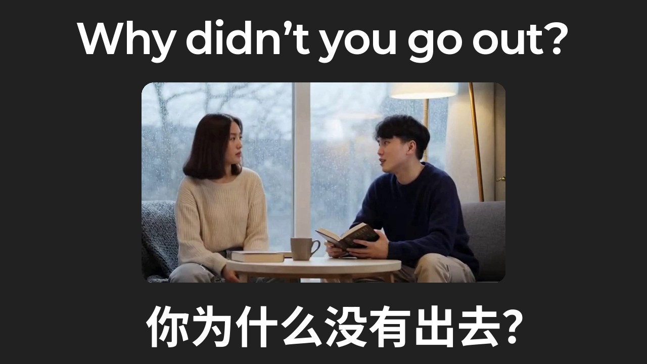 Why Didn’t You Go Out? | Speak & Build Chinese (你为什么没有出去？) | Ep.44