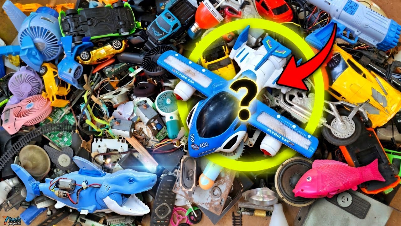 How to make awesome ideas from scrap / breaking&opening toys and dc motor fan /broken airplane