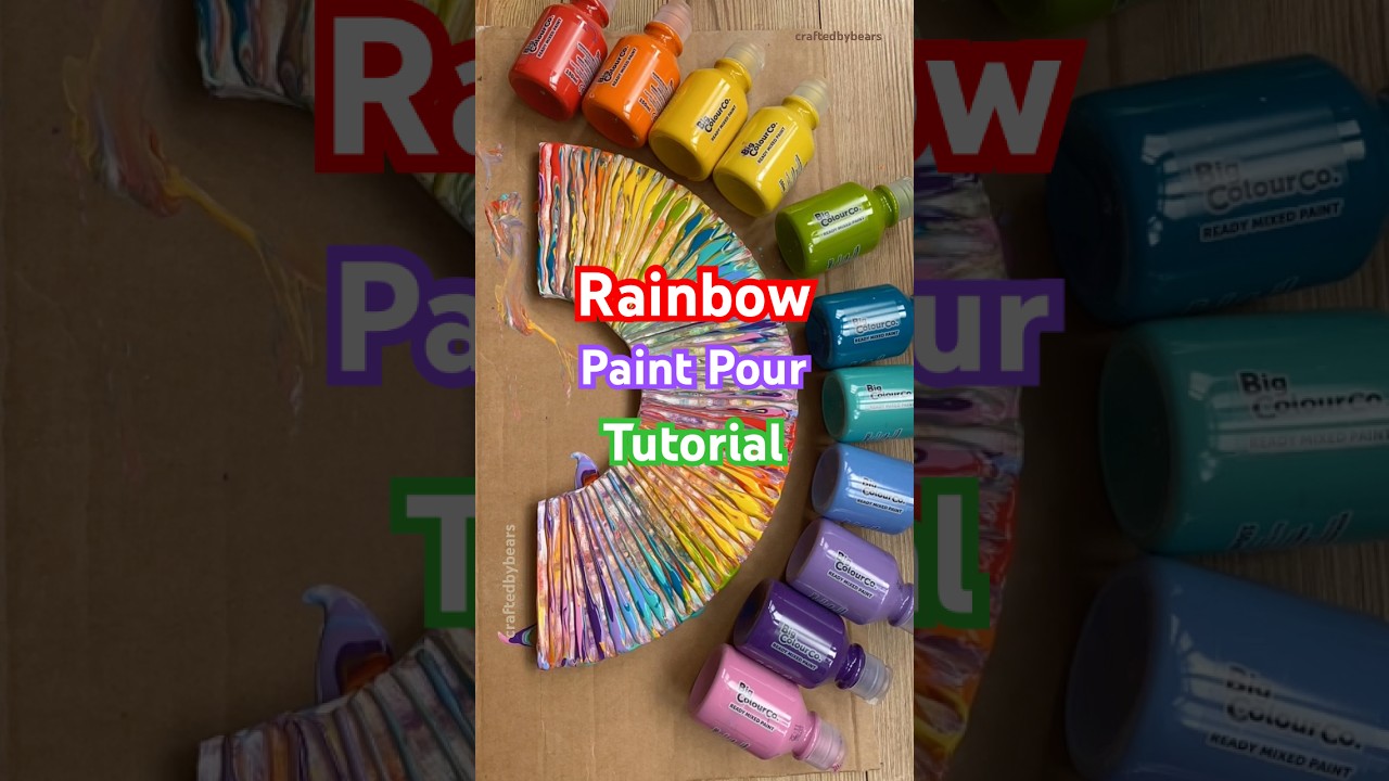 Paint Pour Rainbow 