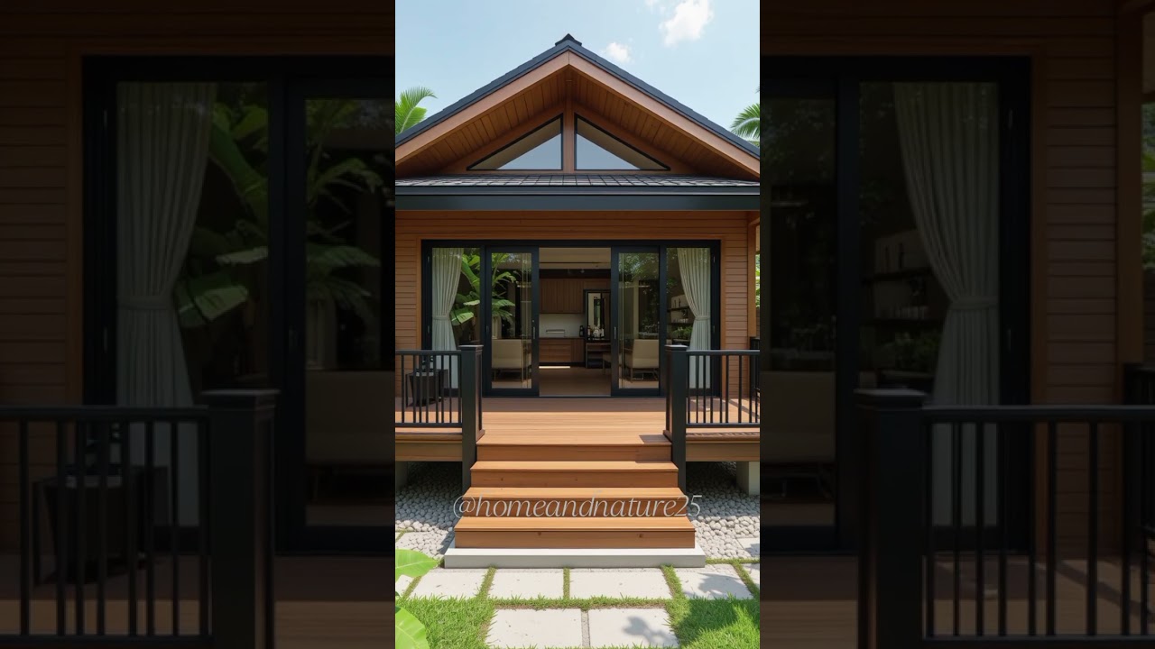 Rumah kayu modern minimalis #rumahkayu #rumahminimalis #rumahidaman #rumah #home #tinyhouse #short