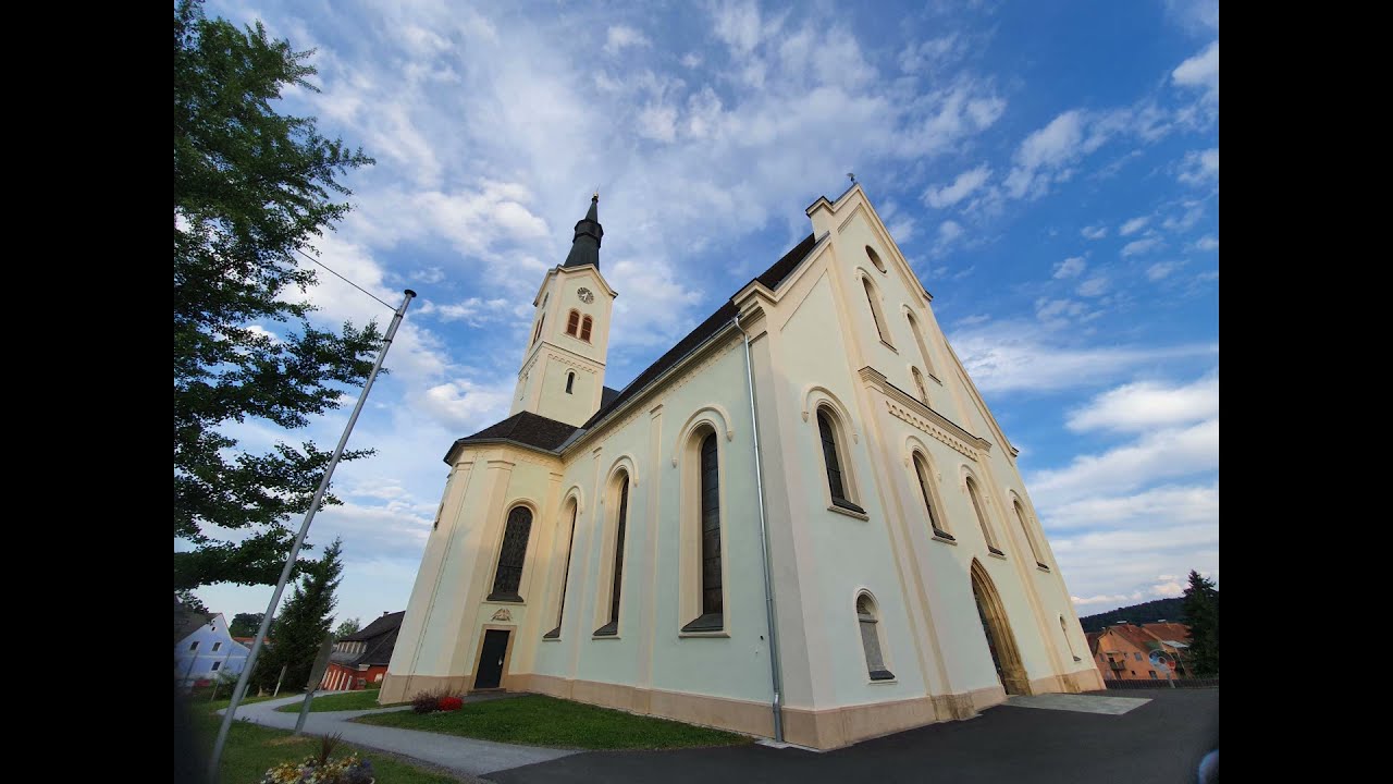 Groß-St.Florian (A-St) Pfarrkirche zum Hl. Florian Einzel und Vollgeläute (Turmaufnahme)