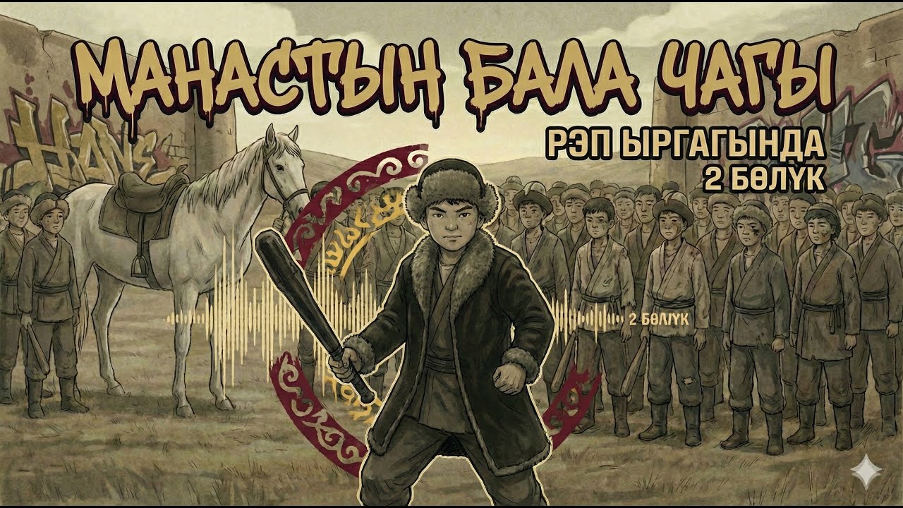 Манастын бала чагы 2 🎶рэп ыргагында | жаны эксперимент #кыргызырлары #kyrgyz  #song #music