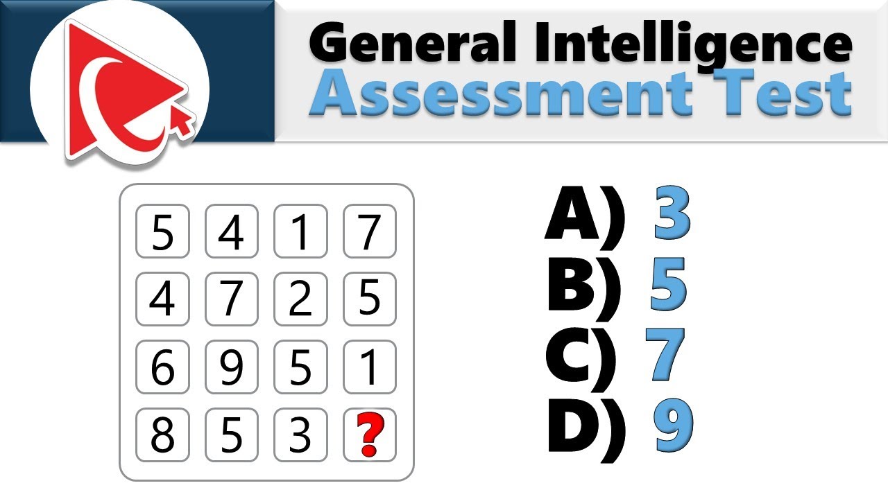 How to Pass General Intelligence Assessment Test: Question with Answers & Explanations!