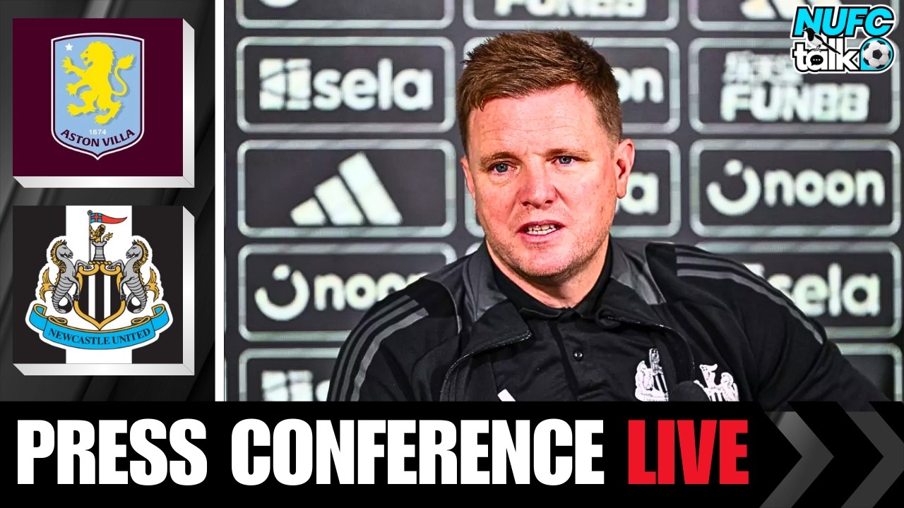 EDDIE HOWE PRESS CONFERENCE: NEWCASTLE UNITED VS ASTON VILLA - FA CUP