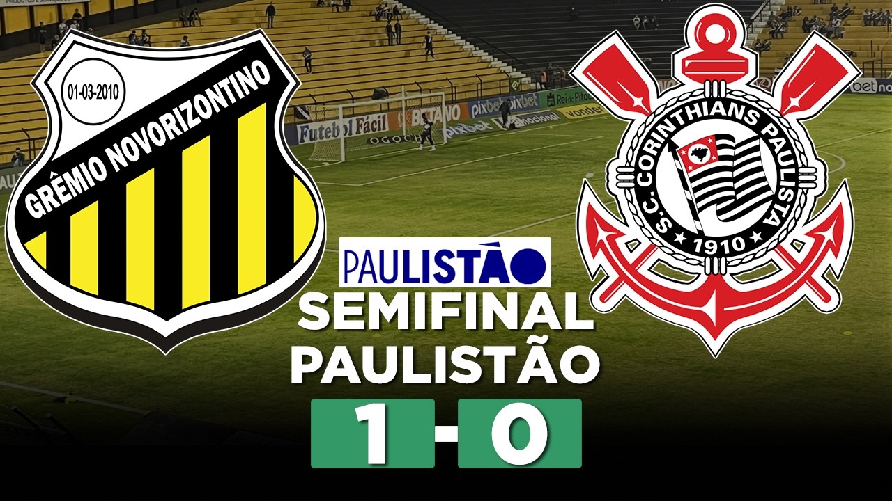 NOVORIZONTINO x CORINTHIANS AO VIVO SEMIFINAL Campeonato Paulista 2026 | Narração