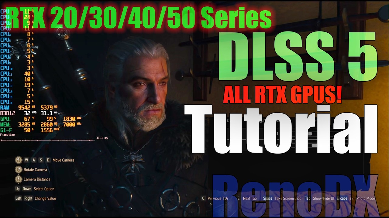 Туториал по DLSS 5 для RTX серий 20/30/40/50 &mdash; RenoDX &mdash; Ведьмак 3