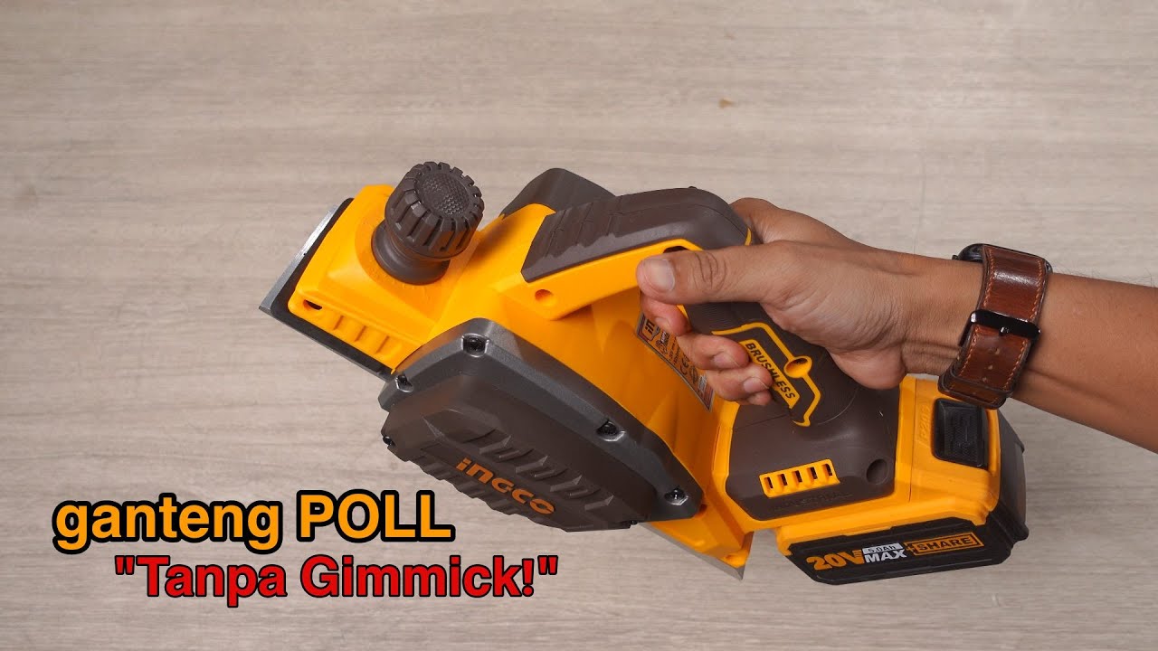 INGCO NGEGASS.. makin murah & berkualitas! - INGCO CRLI20401 CORDLESS BRUSHLESS KETAM PLANER TERBARU