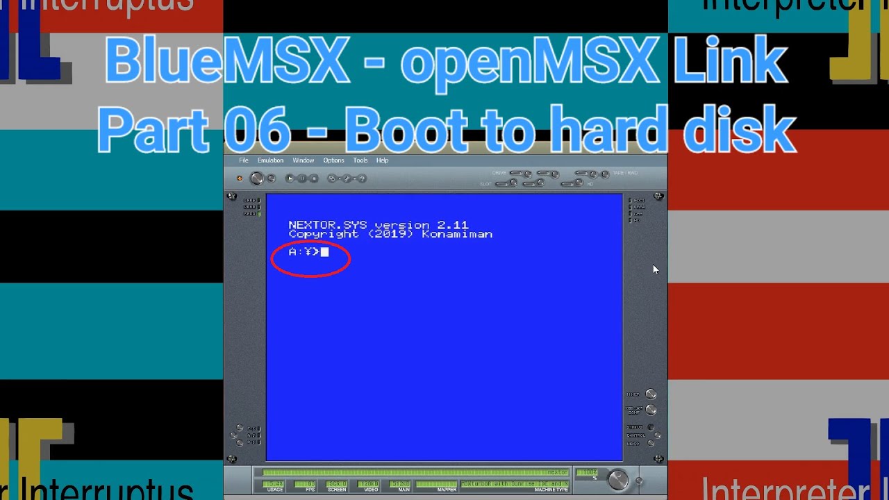 blueMSX - openMSX Link Part 06 - Boot to hard disk (ハードディスクから起動)