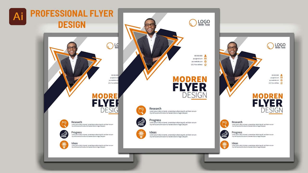 Flyer Design Tutorial | How to Create Corporate Flyer Design Template Using Illustrator