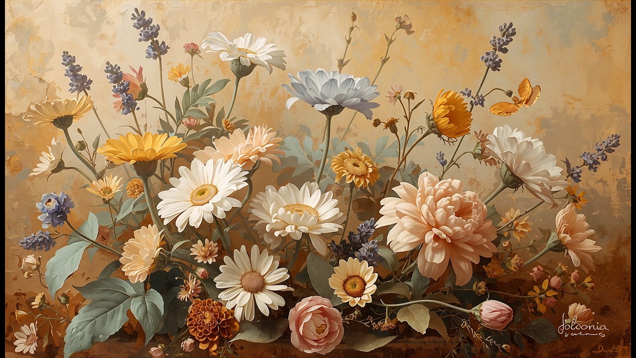 Vintage Floral Free Tv Art Wallpaper Screensaver Home Decor Samsung Oil Painting Part 4