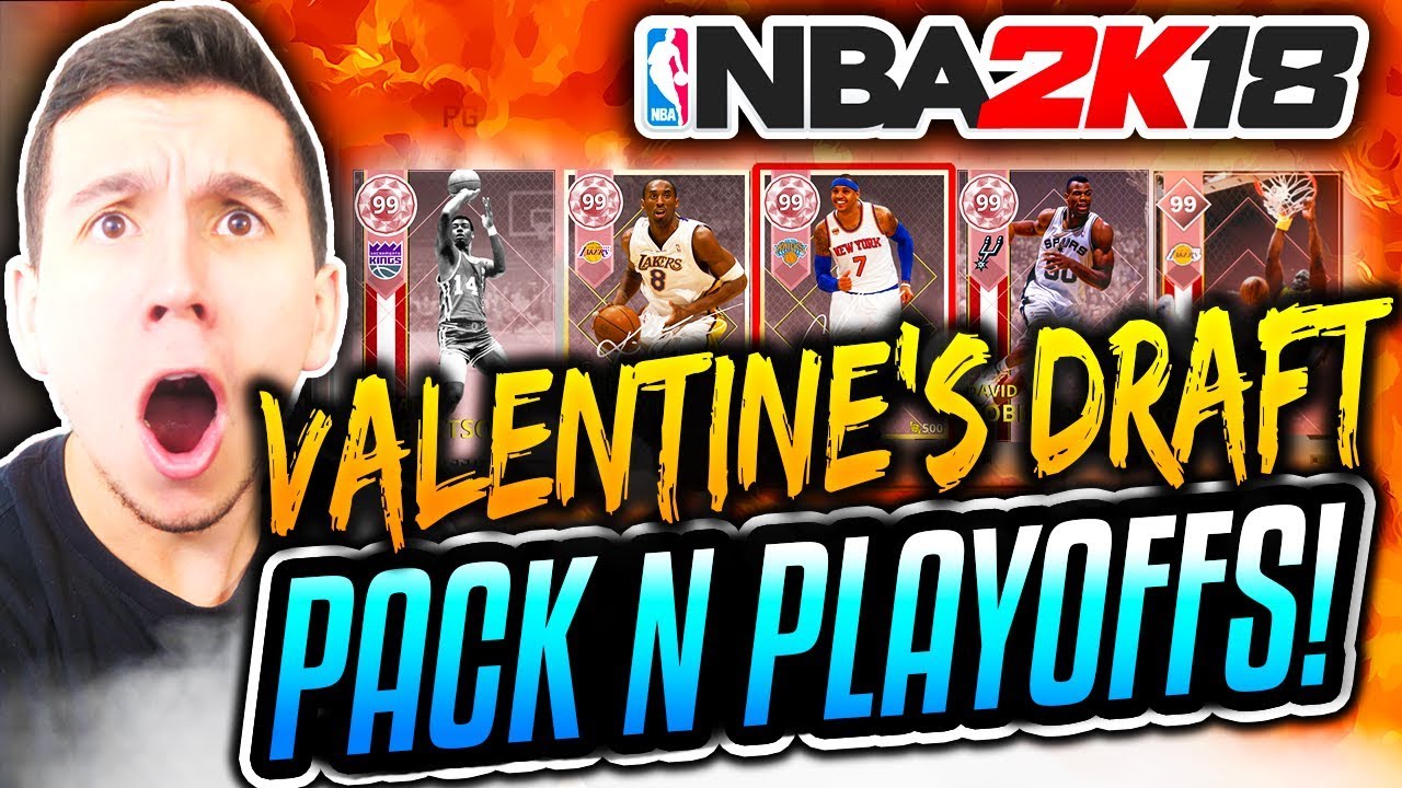 VALENTINE'S DRAFT! NBA 2K18 MyTEAM VALENTINES DAY PACK N PLAYOFFS! 2K18 DRAFT MODE!