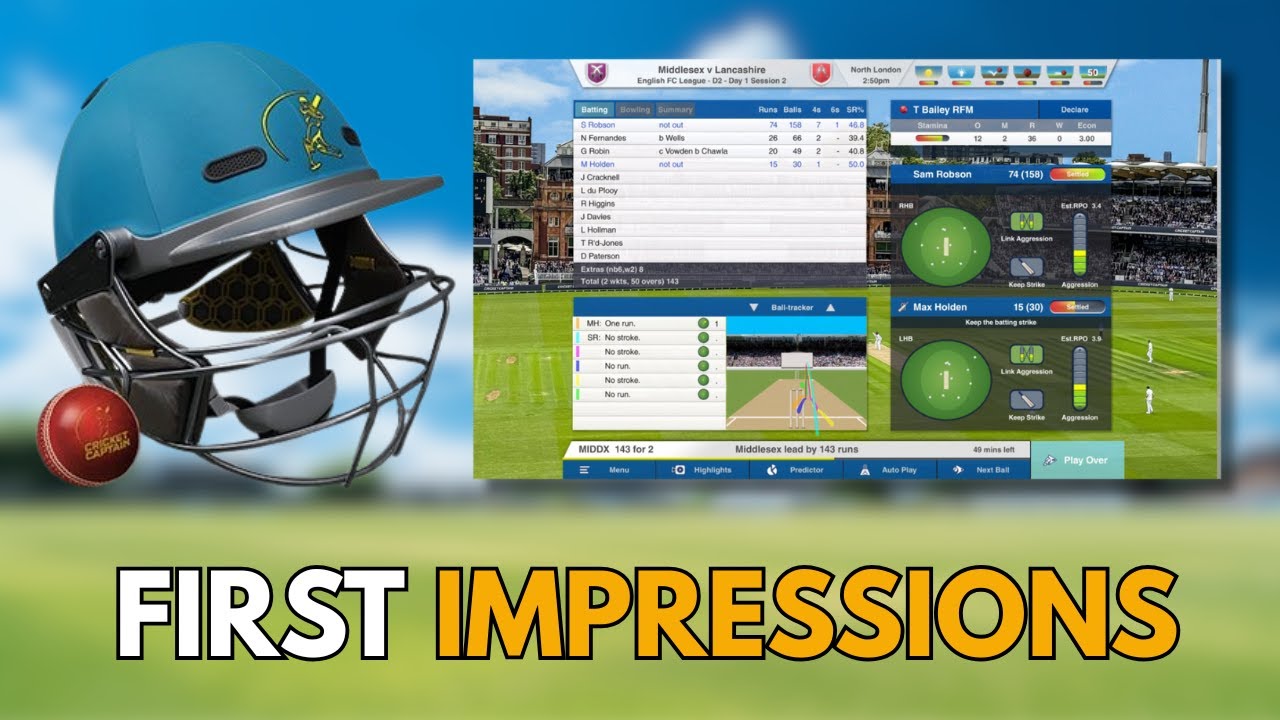 Cricket Captain 2025 &ndash;  First Impressions & T20 Enhancements