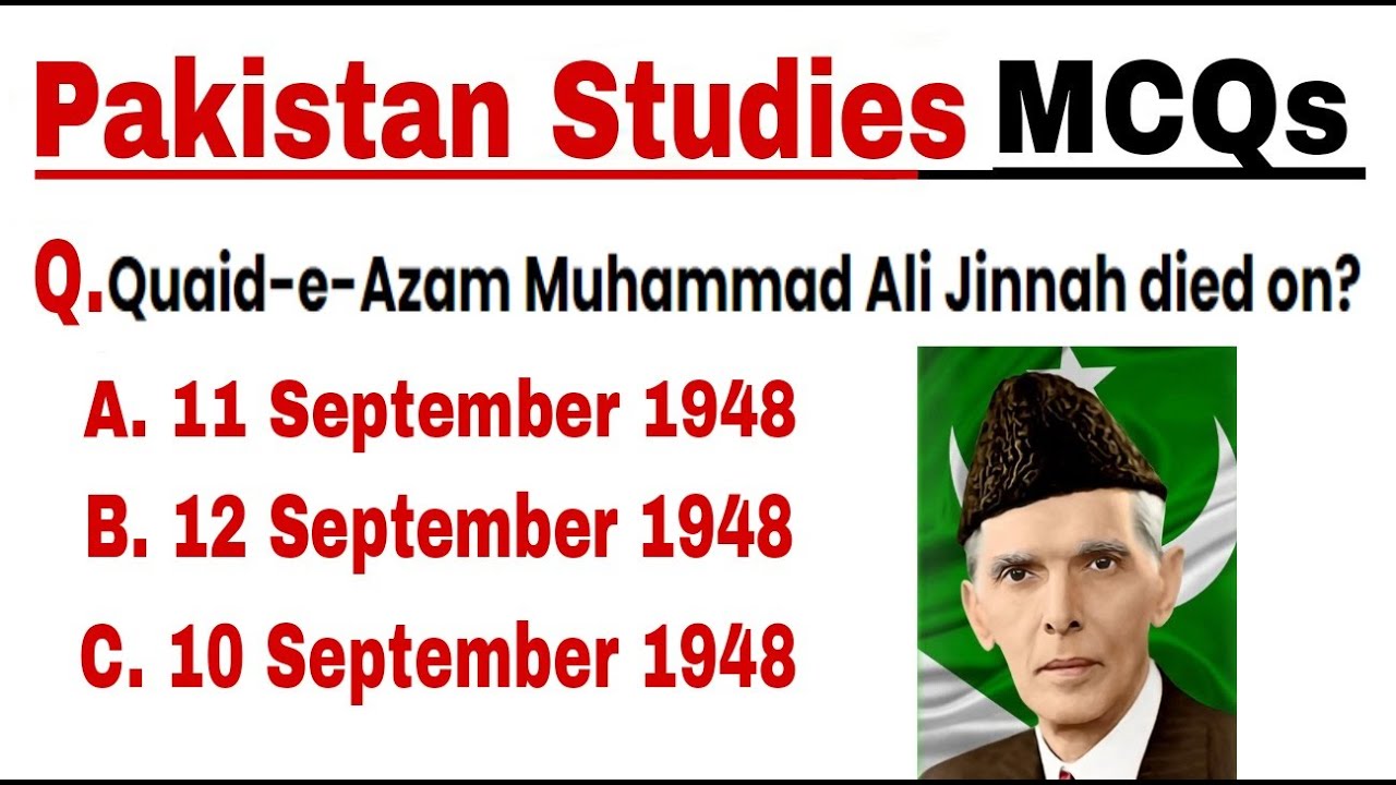 Top 16 Most Repeated Pakistan Studies MCQs with Answers | LAT November 2021 | Law Admission Test