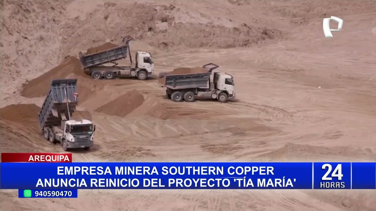 Tía María: anuncian que el 01 de julio reiniciará actividades proyecto minero ubicado en Arequipa