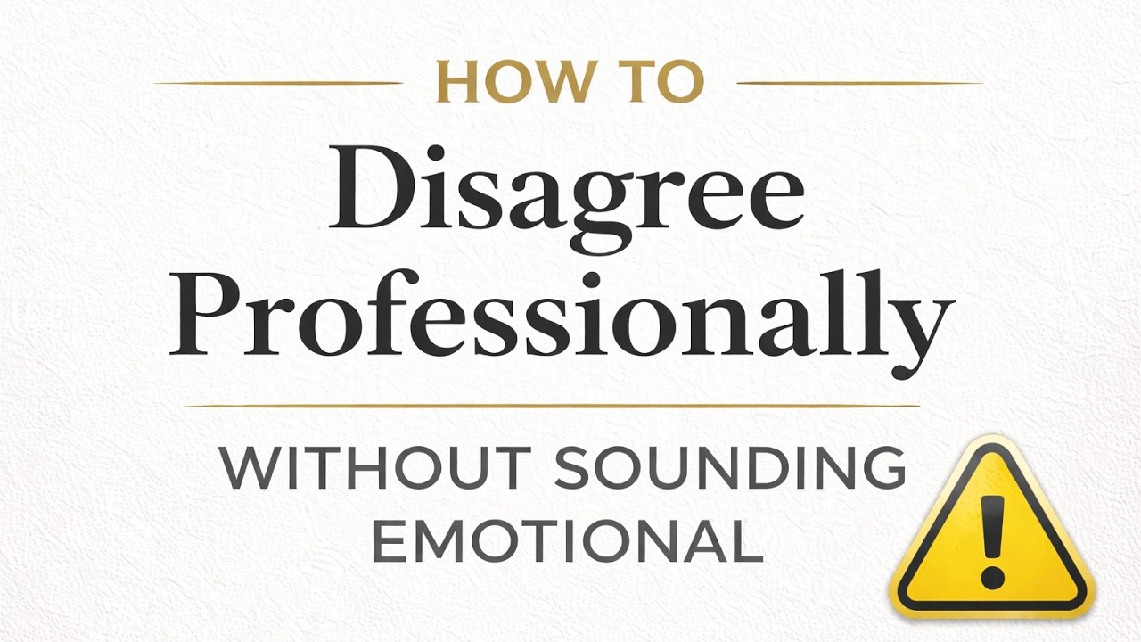 How to Disagree Without Sounding Emotional or Defensive