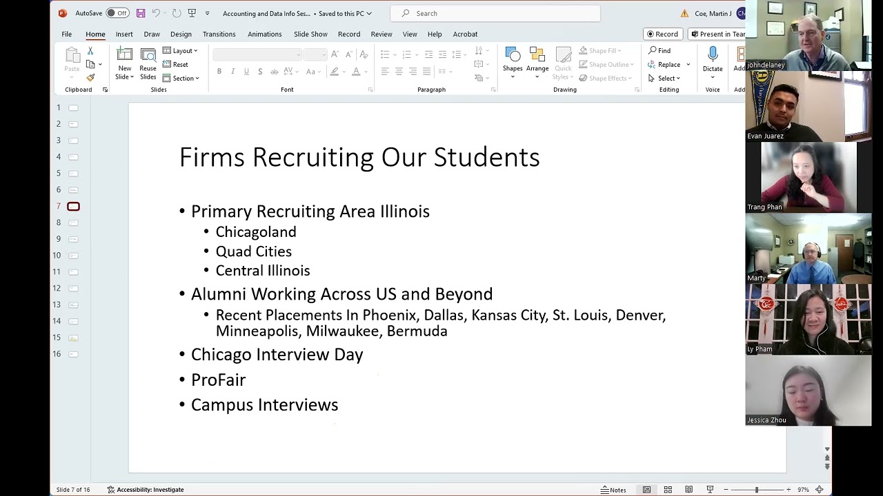 Augustana college presents: Accounting and Data Analytics Career Information Session
