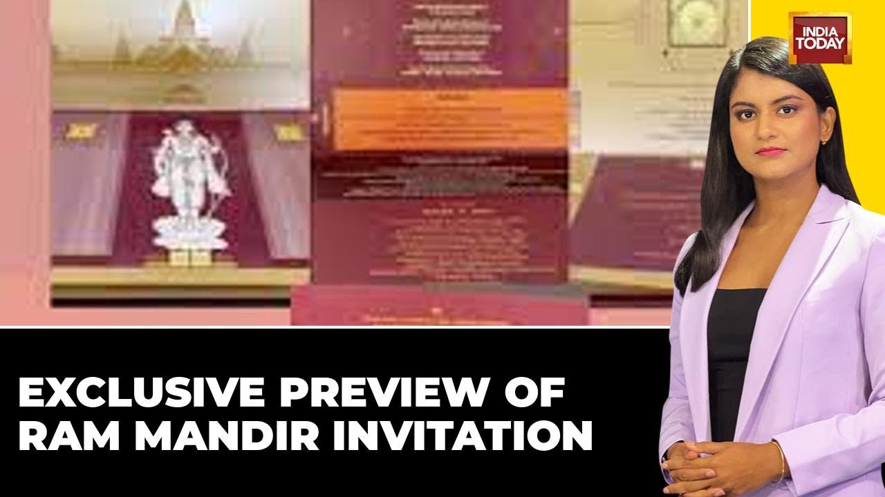 Detailed View of Ram Mandir Invitation Card and Ayodhya's Illumination | Ram Mandir Invitations