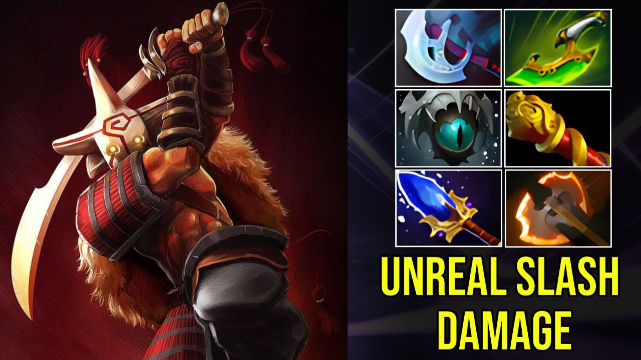 Juggernaut Slashing Machine — нереальный урон от Slash! Dota 2 Pro Highlights 7.39d.
