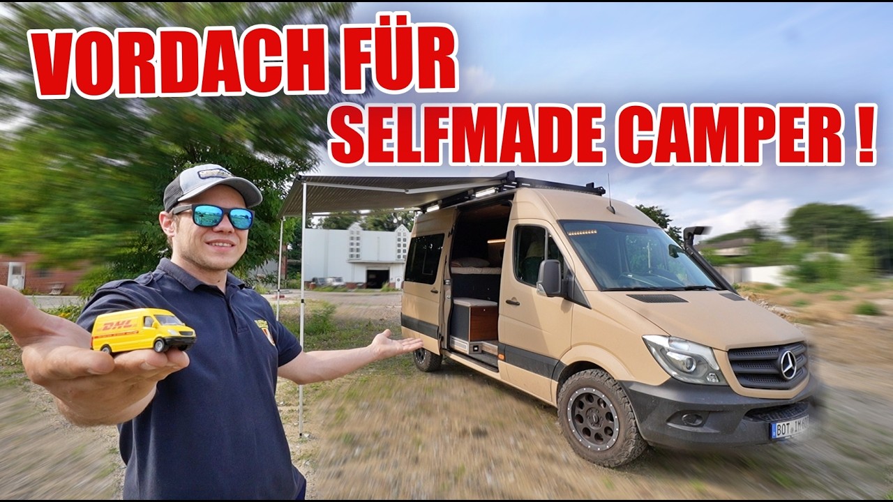DHL CAMPER BEKOMMT MARKISE 🤩 - ENDLICH SCHATTEN 🔥🙏🏻  | ItsMarvin