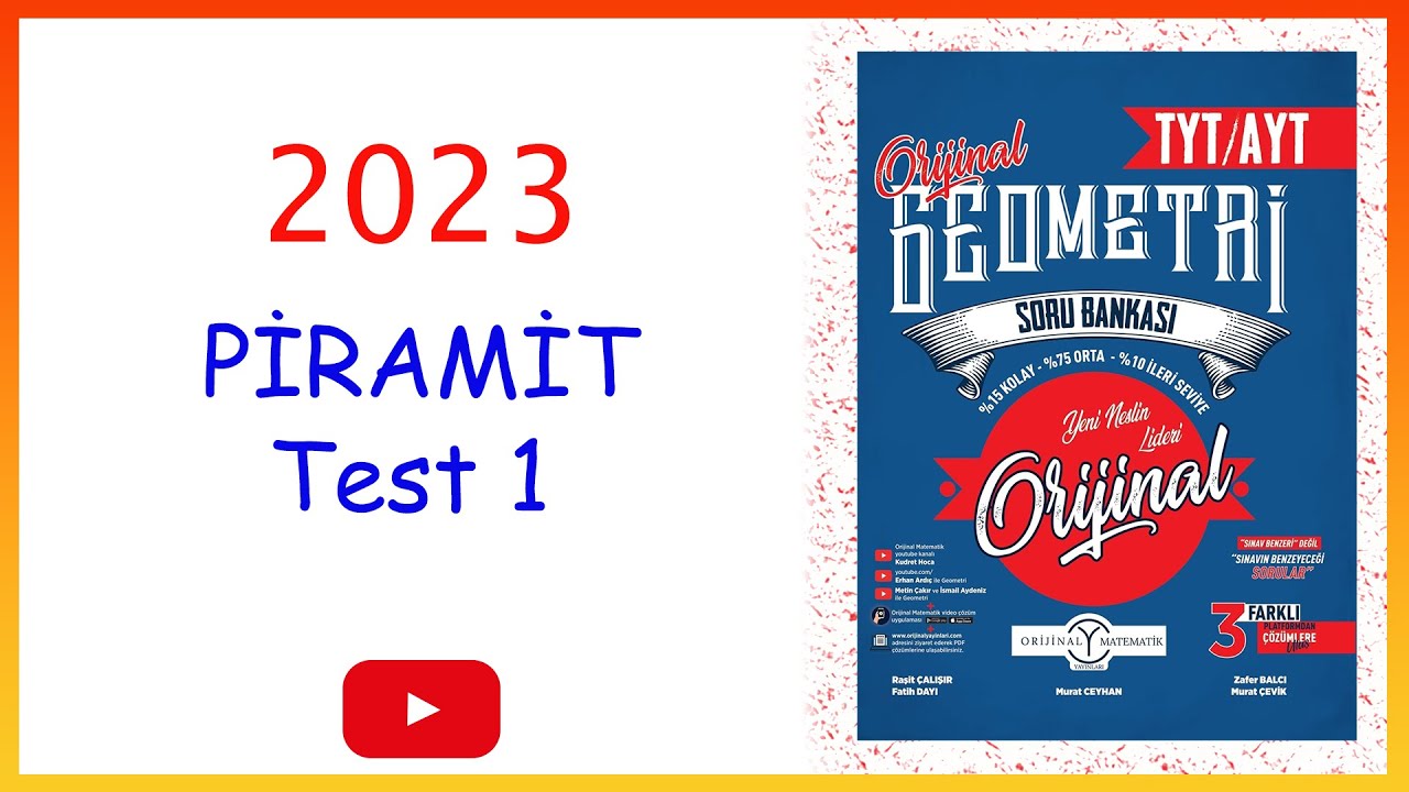 Orijinal geometri Katı cisimler Piramit Test 1