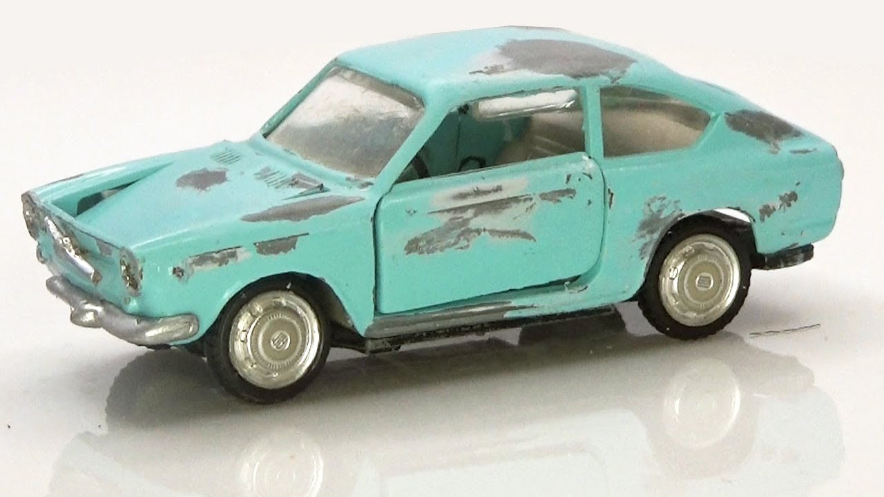 Очень редкая литая модель Fiat 850 Coupé от Эдиля. Полная реконструкция.