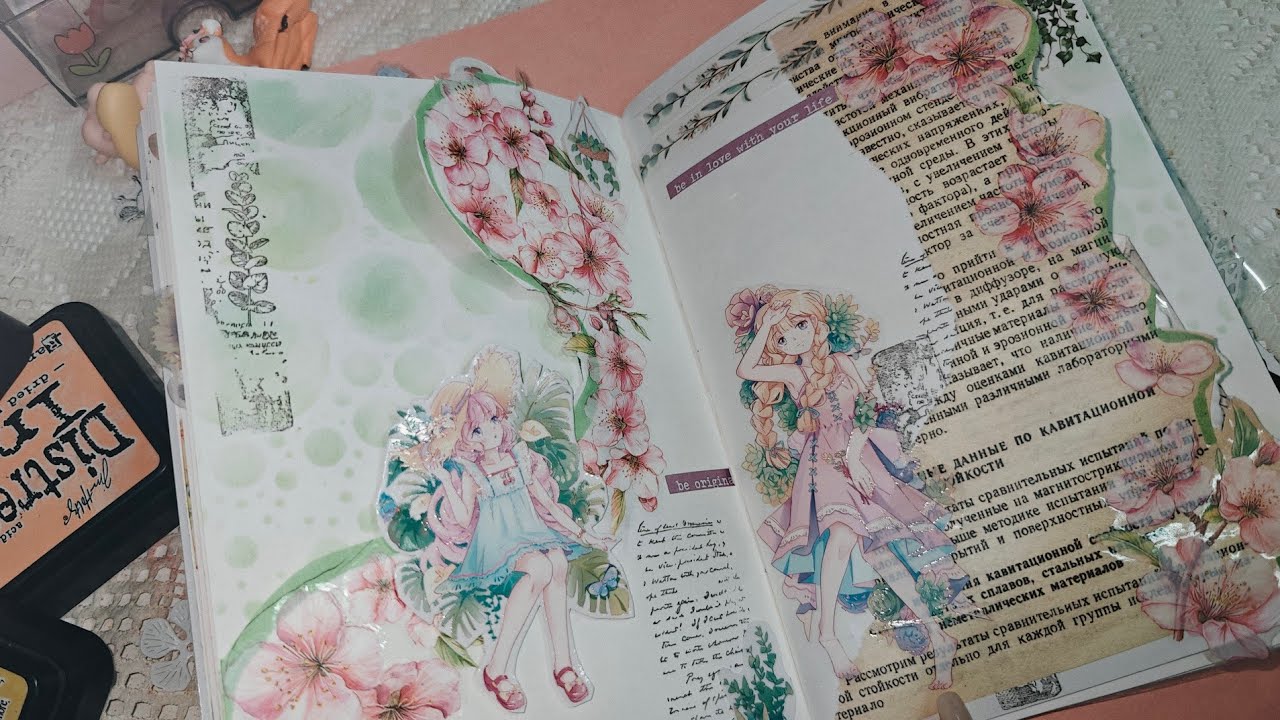 The 1$ washi floral spread | Part 3 | You don't need expensive supplies for this style 