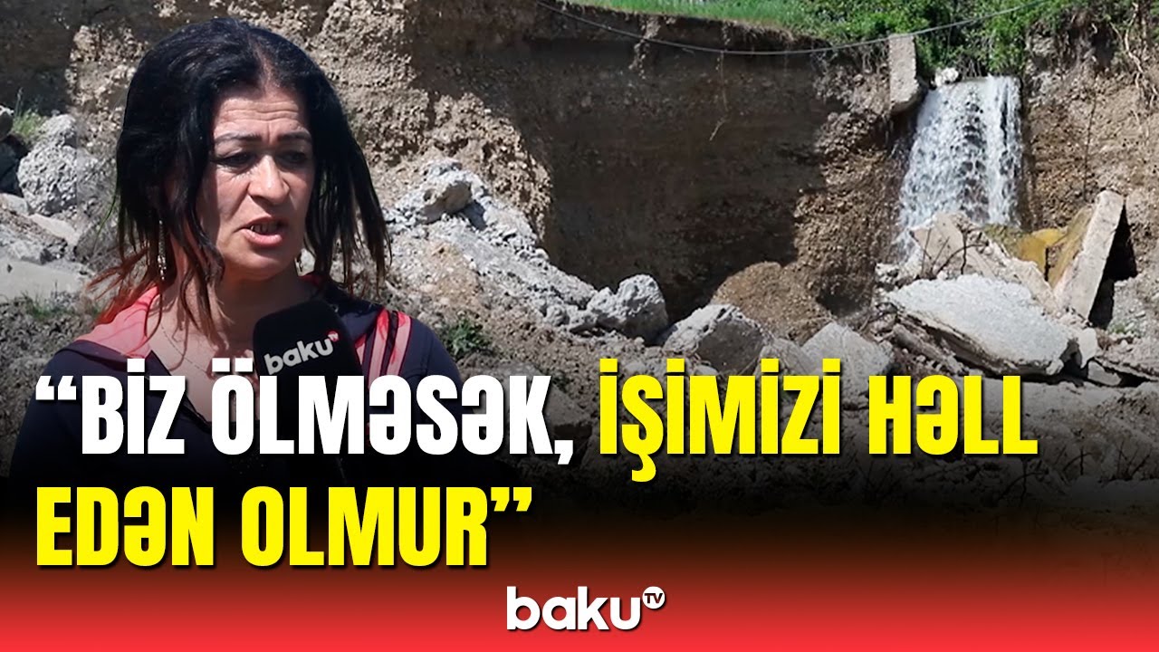 Sakinlər torpaq sürüşməsindən qorxub, evindən qaçır | İsmayıllı