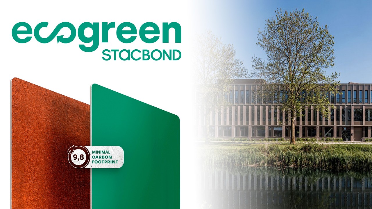 STACBOND ECOGREEN – Manufactured with more than 95% recycled aluminum