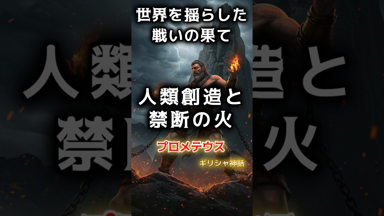 【ギリシャ神話】【ティタノマキア続編・ダイジェスト】禁断の火を盗んだ神｜プロメテウスの悲劇 #ギリシャ神話