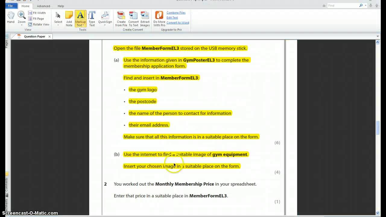 Functional Skills ICT - Entry Level 3, Test 1