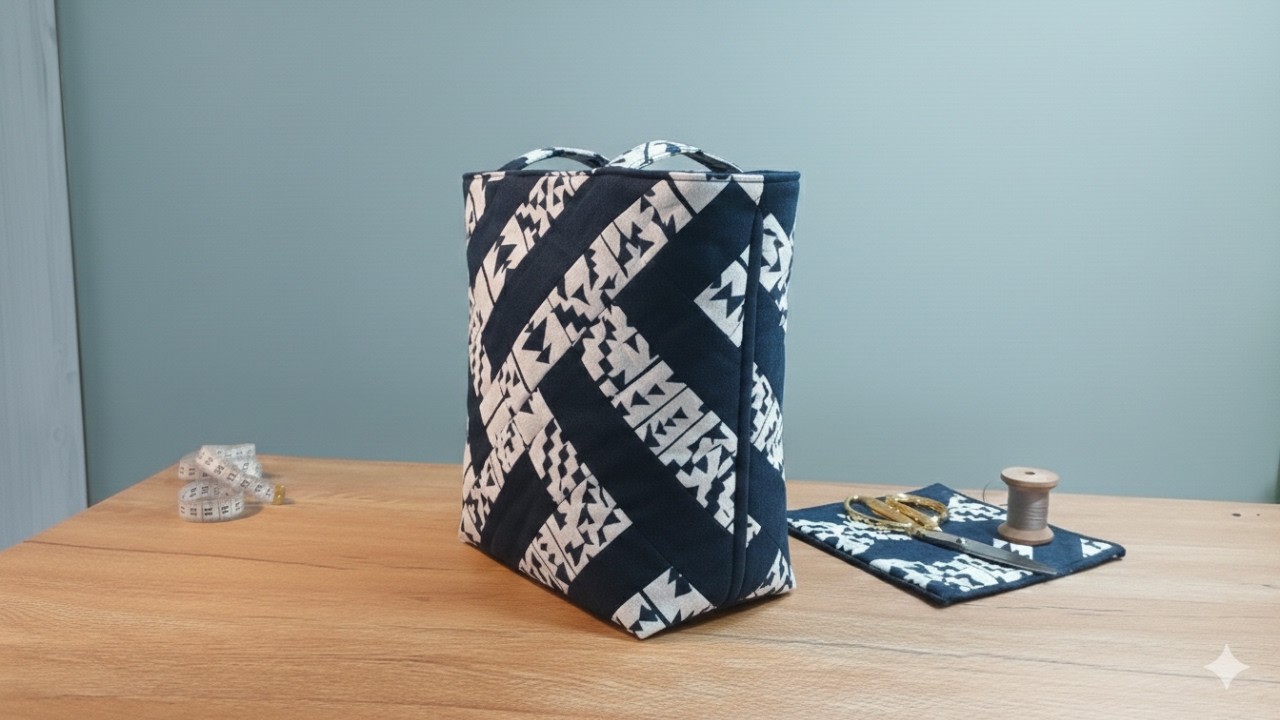 Patchwork Quilted Denim Bag Tutorial | No Pattern