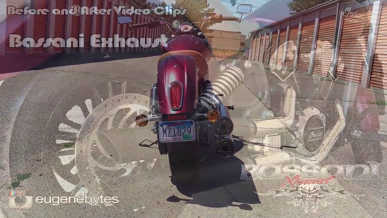 3 Bassani Slash Cut Slip Ons for Indian Scout