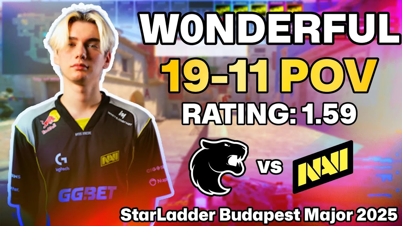 W0NDERFUL 19-11 POV vs FURIA (Mirage) | QUARTER FINAL StarLadder Budapest Major 2025