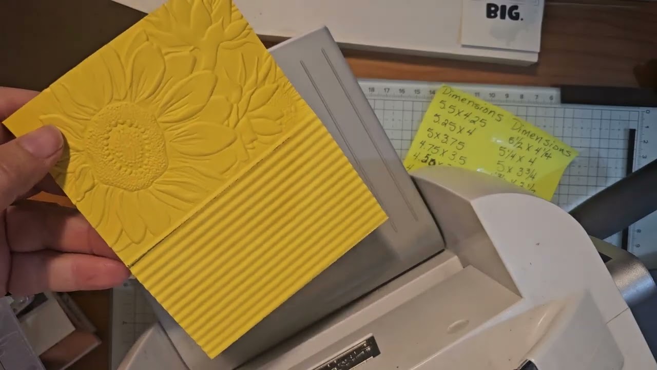 Thinking of you With Sunflower Stampin Up Embossing Folder