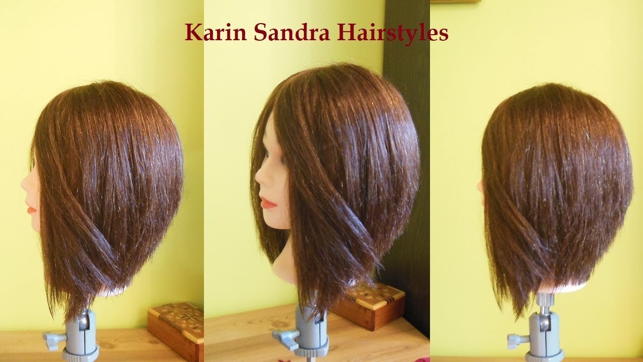 A Line Bob haircut tutorial | Shaped Bob haircut tutorial with layers step by step | Plunging Bob