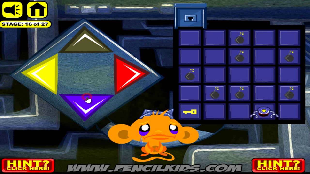 Hướng dẫn chơi game Chú khỉ buồn 21 - Monkey GO Happy Madness trên Game Vui