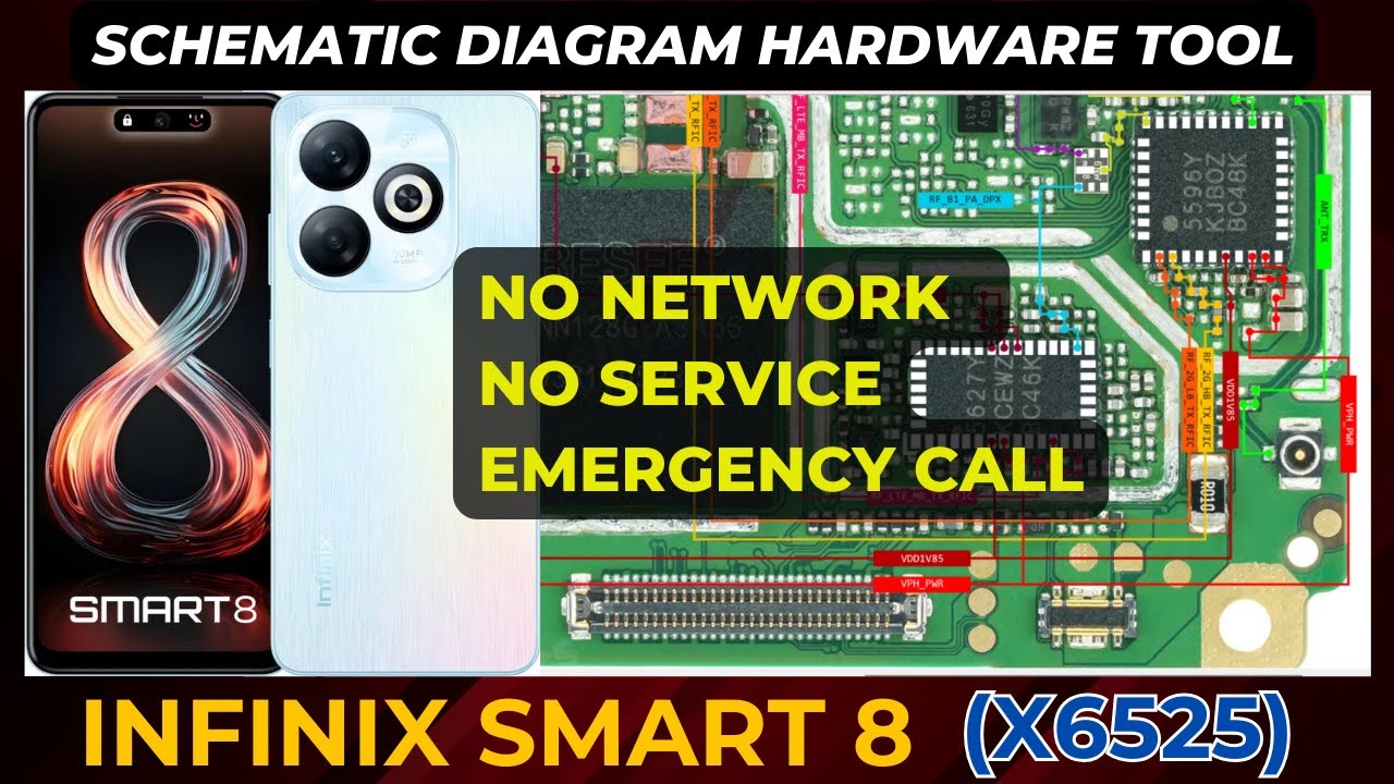 Infinix smart 8  x6525 No Network & No Service problem solution | Schematic Diagram | DMR SOLUTION
